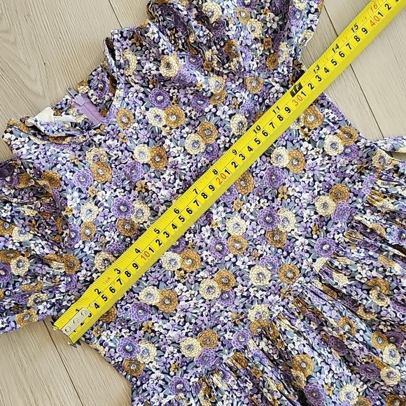 Vintage Ma Poupee Purple Floral Tea Party Dress, Size 7 - Picture 7 of 14